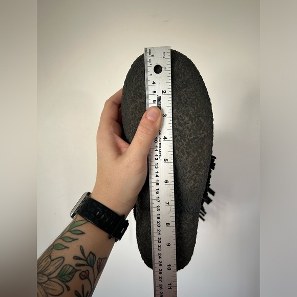 Made In Canada Black Leather Fringed Mukluks Fleece Lined Boots Lace-up 10 M - Picture 12 of 13